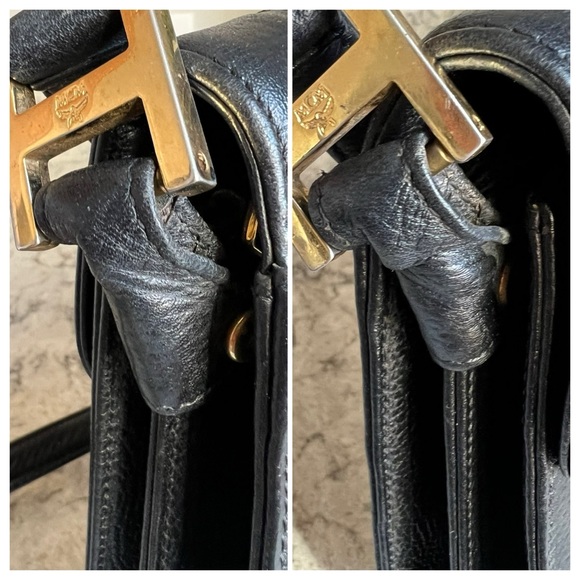 Vintage MCM Crossbody - Black Leather - Picture 9 of 16